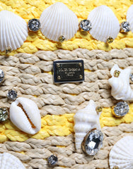 Dolce & Gabbana Beige Yellow Rafia Seashells Crystal Bucket Bag - Retail Flare