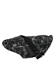 Dolce & Gabbana Black Leopard Fabric Belt Waist Fanny Pack Bag - Retail Flare
