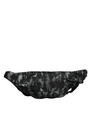 Dolce & Gabbana Black Leopard Fabric Belt Waist Fanny Pack Bag - Retail Flare