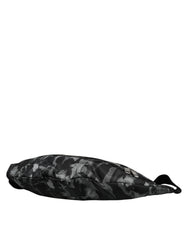 Dolce & Gabbana Black Leopard Fabric Belt Waist Fanny Pack Bag - Retail Flare