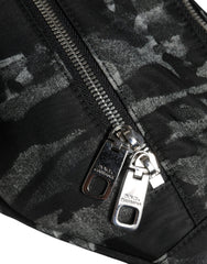 Dolce & Gabbana Black Leopard Fabric Belt Waist Fanny Pack Bag - Retail Flare