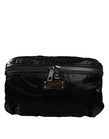 Dolce & Gabbana Black Nylon Fabric Belt Waist Fanny Pack Bag - Retail Flare