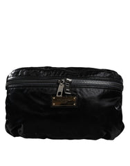 Dolce & Gabbana Black Nylon Fabric Belt Waist Fanny Pack Bag - Retail Flare