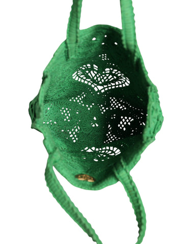 Dolce & Gabbana Green Small Cordonetto Lace Beatrice Tote Bag - Retail Flare