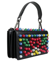 Dolce & Gabbana Black Leather Lighted Top Handle Handbag Bag - Retail Flare