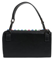 Dolce & Gabbana Black Leather Lighted Top Handle Handbag Bag - Retail Flare