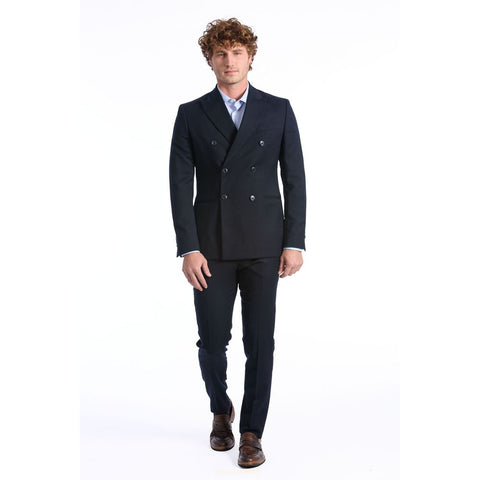 Baldinini Trend Blue Wool Men Suit - Retail Flare