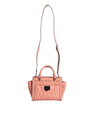 Michael Kors Peach Quilted Leather Logo Crossbody VIVIANNE Messenger Bag - Retail Flare