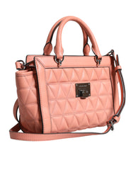 Michael Kors Peach Quilted Leather Logo Crossbody VIVIANNE Messenger Bag - Retail Flare