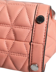 Michael Kors Peach Quilted Leather Logo Crossbody VIVIANNE Messenger Bag - Retail Flare