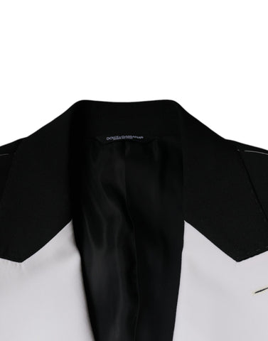 Dolce & Gabbana Black White Single Breasted Dress Blazer - Retail Flare