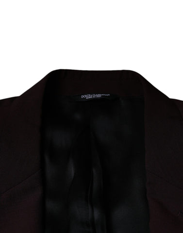 Dolce & Gabbana Bordeaux Wool Single Breasted Dress Blazer - Retail Flare