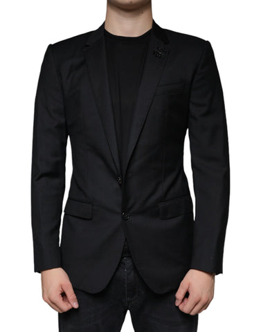 Dolce & Gabbana Black MARTINI Bee Single Breasted Blazer - Retail Flare