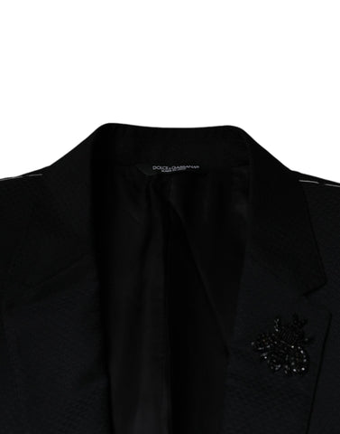 Dolce & Gabbana Black MARTINI Bee Single Breasted Blazer - Retail Flare