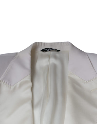Dolce & Gabbana Off White Wool Single Breasted Dress Blazer - Retail Flare