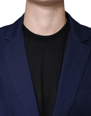 Dolce & Gabbana Blue Notch Single Breasted Dress Coat Blazer - Retail Flare