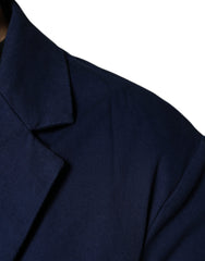 Dolce & Gabbana Blue Notch Single Breasted Dress Coat Blazer - Retail Flare