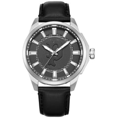 Police Black Leather Watch - Retail Flare