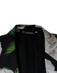 Dolce & Gabbana Black Rose Cotton Men Formal 2 Piece Suit - Retail Flare
