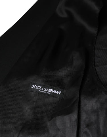 Dolce & Gabbana Black Wool Formal Dress Men Waistcoat Vest - Retail Flare
