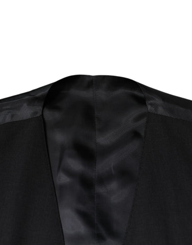 Dolce & Gabbana Black Wool Waistcoat Dress Formal Vest - Retail Flare