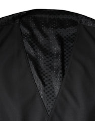 Dolce & Gabbana Black Wool Waistcoat Dress Formal Vest - Retail Flare