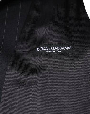 Dolce & Gabbana Black Leather Waistcoat Dress Formal Vest - Retail Flare