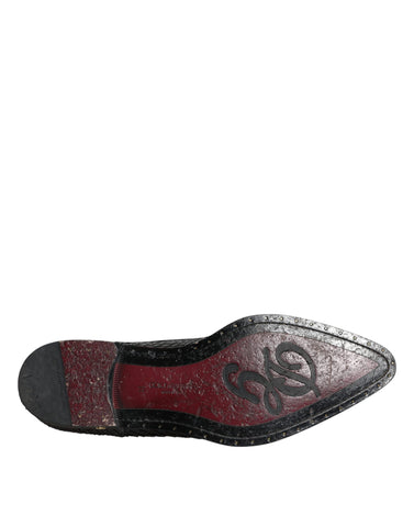 Dolce & Gabbana Black Leather Derby Formal Dress Shoes - Retail Flare