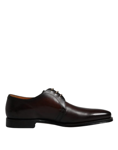 Dolce & Gabbana Black Leather Lace Up Men Derby Formal Shoes - Retail Flare