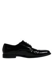 Dolce & Gabbana Black Leather Lace Up Men Derby Formal Shoes - Retail Flare