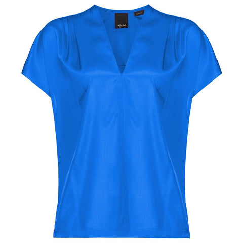 PINKO Blue Silk Sweater - Retail Flare
