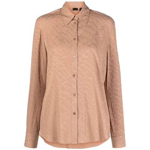 PINKO Beige Acetate Shirt - Retail Flare