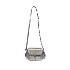 Coccinelle Silver Leather Handbag - Retail Flare