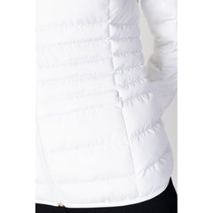EA7 Emporio Armani White Polyester Jackets & Coat EA7 Emporio Armani Retail Flare