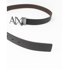 Armani Exchange Black Leather Belt - Retail Flare
