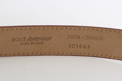 Dolce & Gabbana Polka Dot Snakeskin Belt with Silver Buckle - Retail Flare