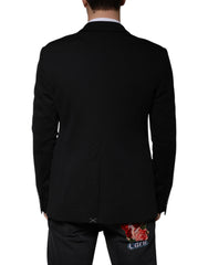Dolce & Gabbana Black Wool Single Breasted Formal Blazer - Retail Flare