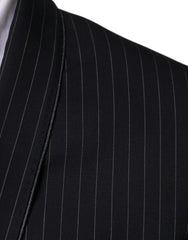 Dolce & Gabbana Black Stripe Single Breasted Formal Suit - Retail Flare