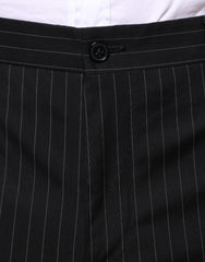 Dolce & Gabbana Black Stripe Single Breasted Formal Suit - Retail Flare