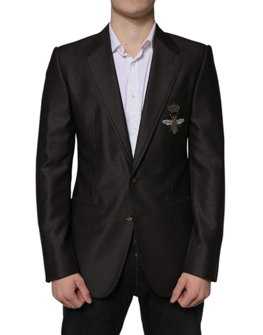 Dolce & Gabbana Blazer Brown Green Bee Wool Jacket Coat - Retail Flare