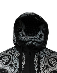 Dolce & Gabbana Black White Bandana Hooded Sweatshirt Sweater Dolce & Gabbana Retail Flare