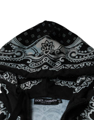 Dolce & Gabbana Black White Bandana Hooded Sweatshirt Sweater Dolce & Gabbana Retail Flare