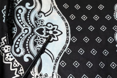Dolce & Gabbana Black White Bandana Hooded Sweatshirt Sweater Dolce & Gabbana Retail Flare