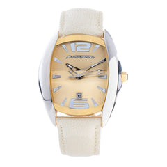 Chronotech Beige Leather Watch - Retail Flare