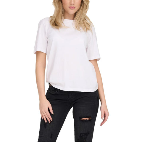 Only White Cotton Tops & T-Shirt Only Retail Flare