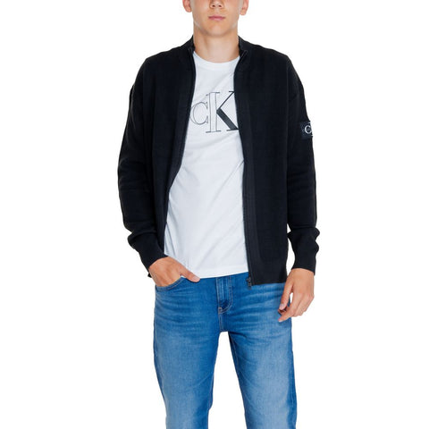 Calvin Klein Jeans Black Recycled Cotton Cardigan - Retail Flare