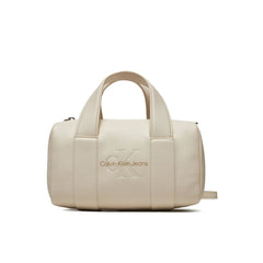 Calvin Klein Jeans Beige Synthetic Leather Handbag - Retail Flare