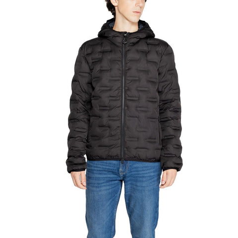 Replay Black Polyester Jacket - Retail Flare