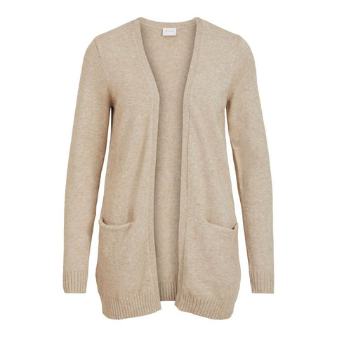 Vila Clothes Beige Viscose Cardigan - Retail Flare