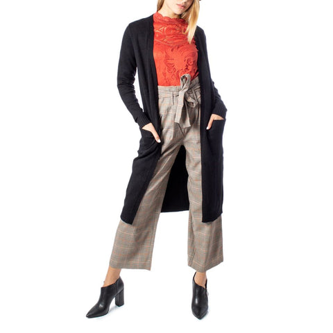 Vila Clothes Black Viscose Cardigan - Retail Flare